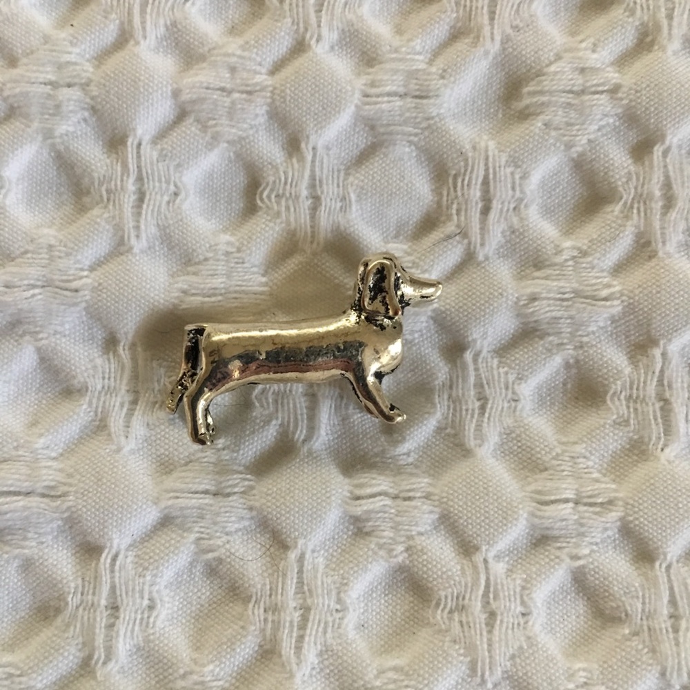 Silver dog charm